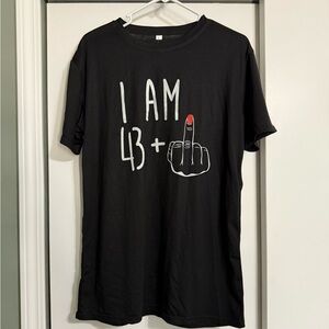 Black Graphic T-Shirt for 44th birthday